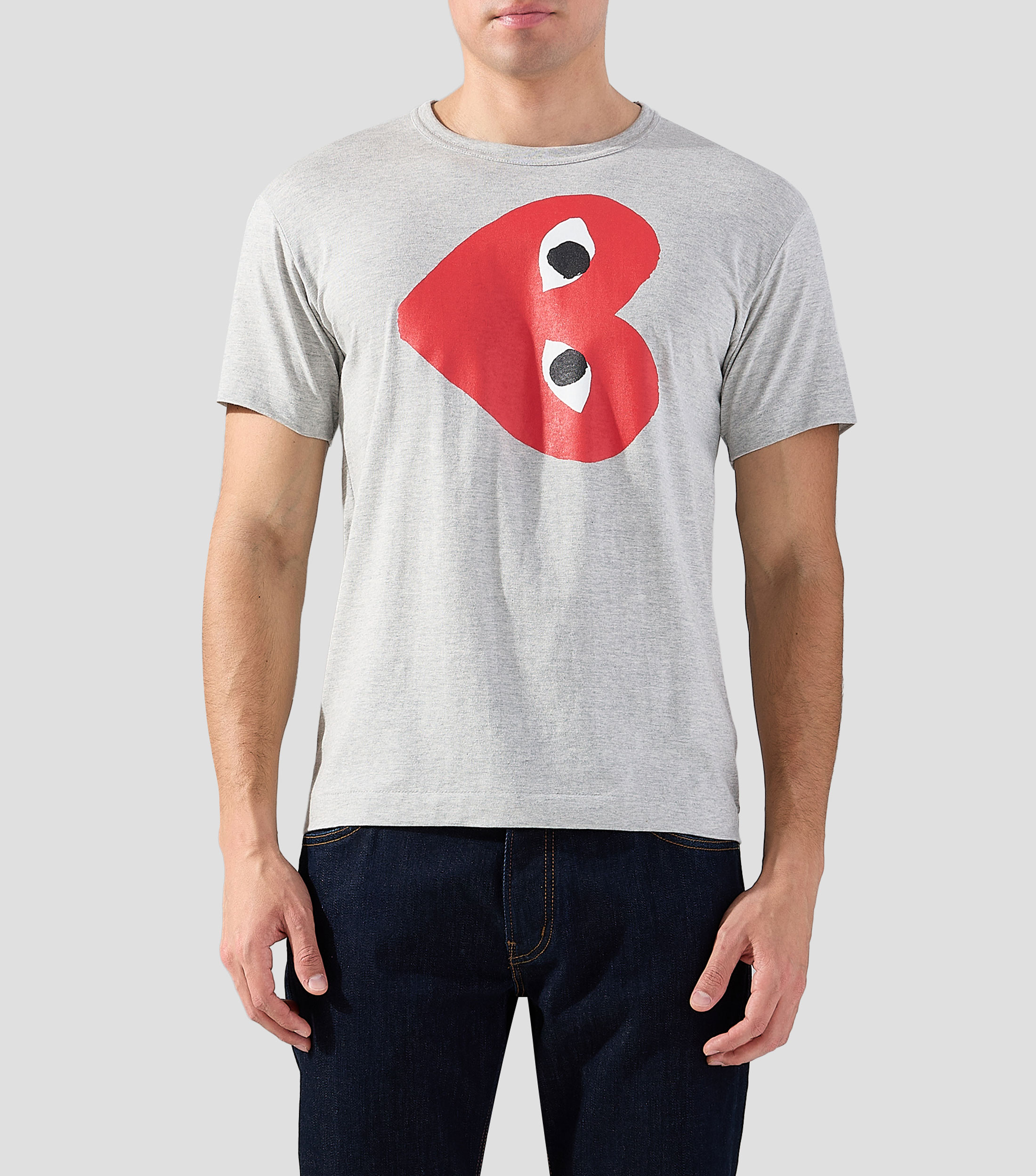 Playera cuello redondo manga corta con estampado Hombre